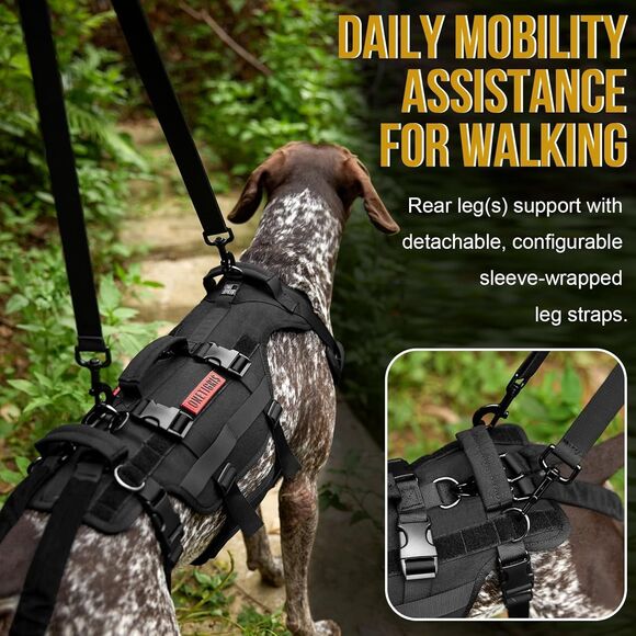 OneTigris Dog Lift Harness for XXL Dogs, Dog Hip Support Brace Full Body Lifter - Picture 3 of 7